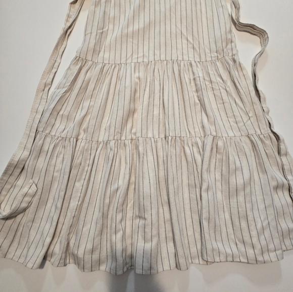 Marissa Webb Tie Waist Linen Dress Off White Casual Collared neck Short Sleeve - Picture 7 of 11